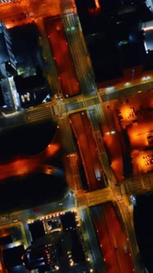 Highlighted streets of Philadelphia streets and roads with white and orange light.