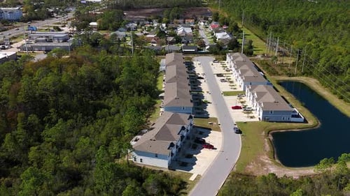 Panama City, Florida, USA - A Residential Neighborhood Surrounded by Lush Greenery, With Nearby Comm