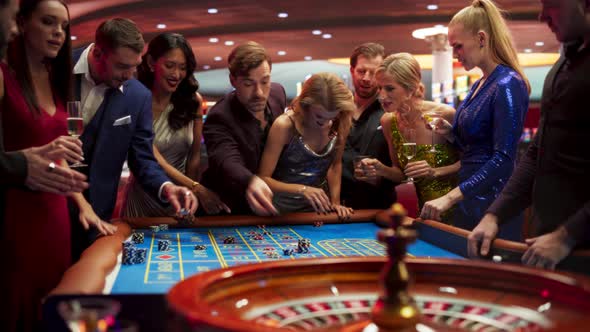 Gathering of Wealthy Young Individuals, Standing Together Around a ...