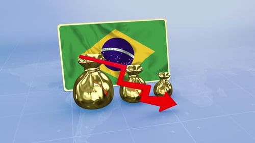 Brazil Reserves Decline Economic Crisis Data Graph Infographic