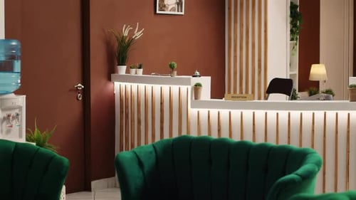 Hotel Lounge with Cozy Furniture