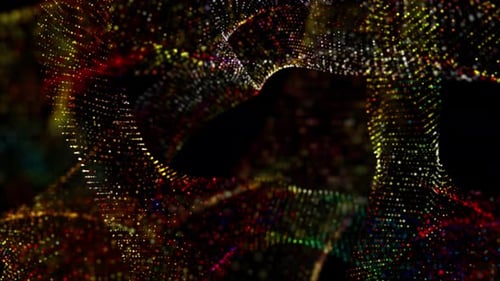 Abstract digital particle wave and lights background
