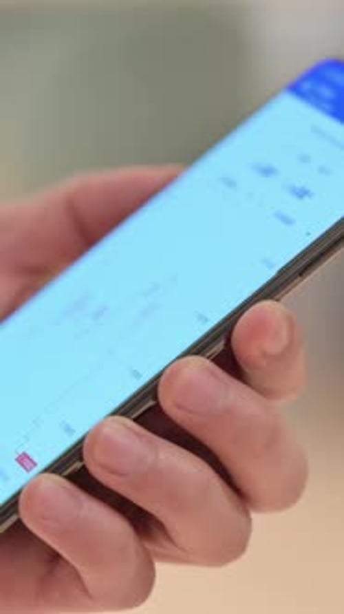 Forex Graph, Trading Charts on Smartphone, Vertical Video