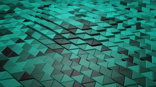 Cyanfarbener Dreiecks-Hintergrund mit Wellenschleife