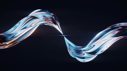 Fond de courbes en verre transparent foncé