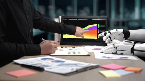 Human and Robot Collaboration Reviewing Data and Charts