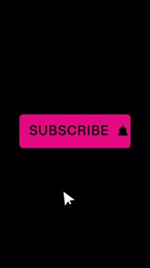 Vertical Animation of a Subscribe Button with a Bell Icon and Cursor Click Changing Color From Pink