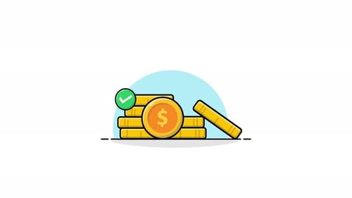 4k Coin Stack Animation Video