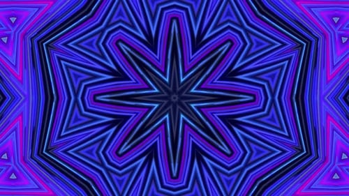 Abstract Glowing Neon Kaleidoscope Loop Background