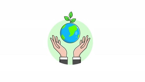 4k Green Earth Concept Animation Video