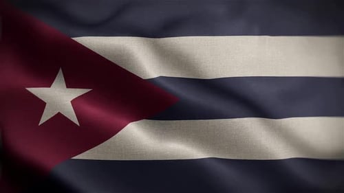 Realistic Waving Cuba Flag Animation for National Identity