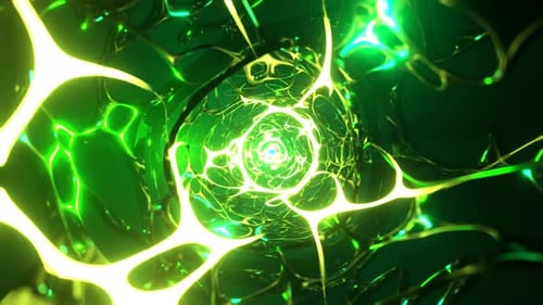 Green Organic Sci Fi Background VJ Loop l 4K