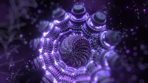 Futuristic Intricate Glowing Abstract Object Rotation