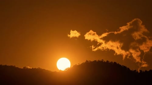 Time lapse of majestic sunset or sunrise landscape beautiful cloud and sky nature landscape scence.