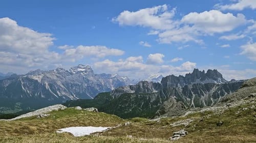 Time lapse video of Punta Sorapiss and other mountains around Cortina d'Ampezzo in Italian Dolomites