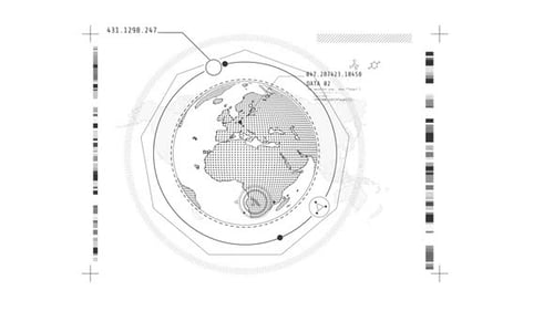 Looped Animation of a Globe Between Measuring Scales HUD Element