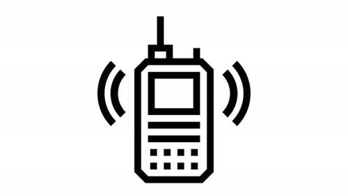 Animación del icono de la línea de walkie talkie