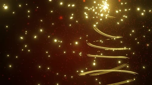 Animated Glowing Christmas Tree Line Art Reveal