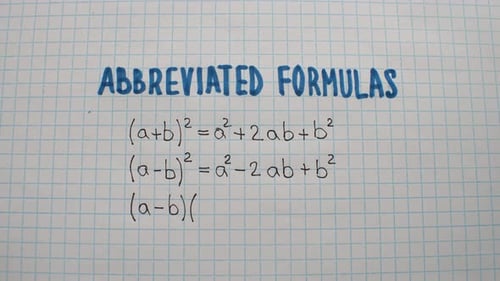 Abbreviated Formulas On Paper, Time Lapse
