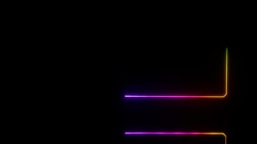 Dynamic Neon Glowing Line Transition Elements