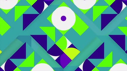 Abstract Animated Geometric Pattern Looping Background