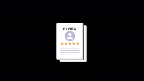 Animated Review Document with Star Rating