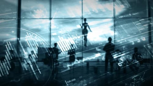 Dynamic Statistical Storytelling Against an Office Backdrop