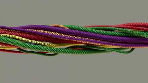 Dynamic Intertwining Cables Abstract Motion Background