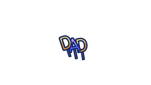 Dad Text Animation with Crown