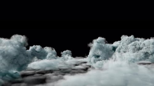 Soft Clouds Animation Transparent Alpha Overlay 4K