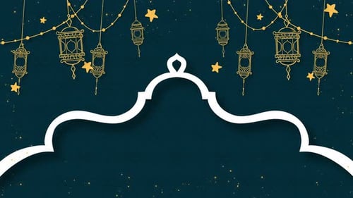 Elegant Islamic Lanterns and Archway Holiday Opener