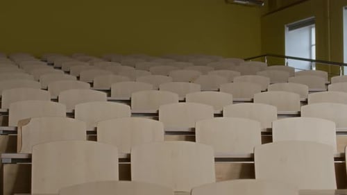 Empty Lecture Hall Rows of Seats