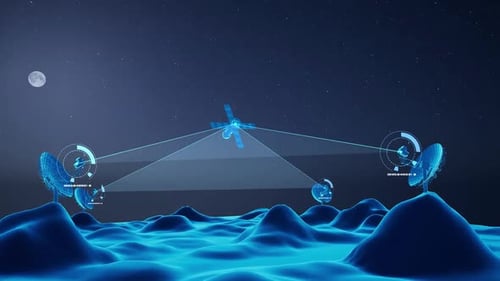 Futuristic Satellite Communication Illustration