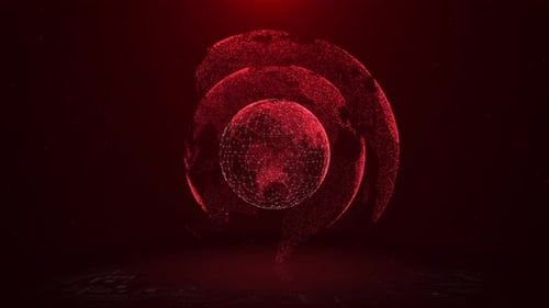 Réseau technologique Données numériques Connexion au réseau mondial Concept de cybersécurité Terre artificielle