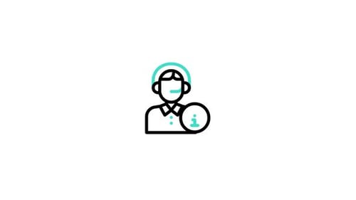 Animiertes Callcenter-Symbol