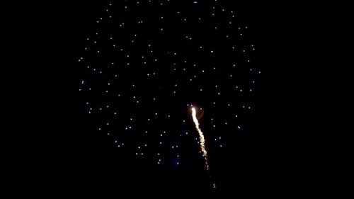 Fireworks Exploding in a Dazzling Night Display