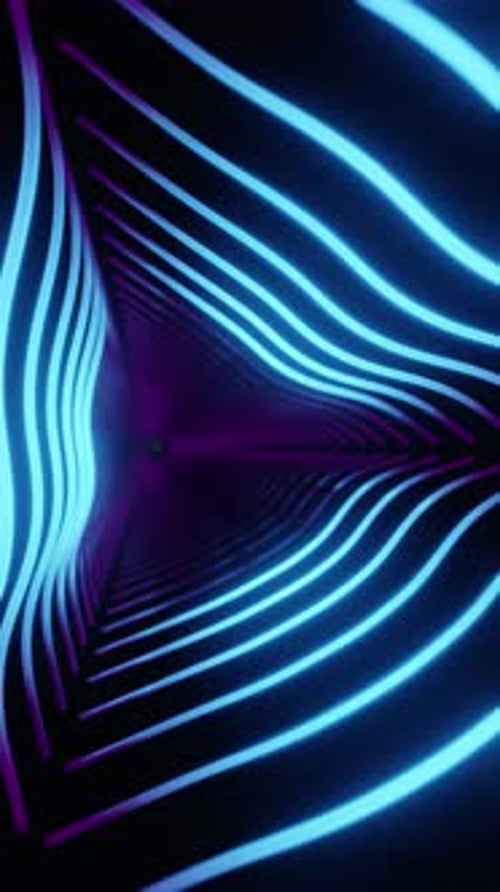 Colorful Animation Loop with Glowing Lights Background 3D