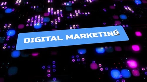 Futuristic Digital Marketing Text Reveal Animation