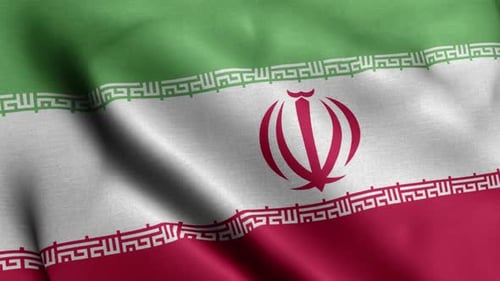 Iran Flag сlose Up