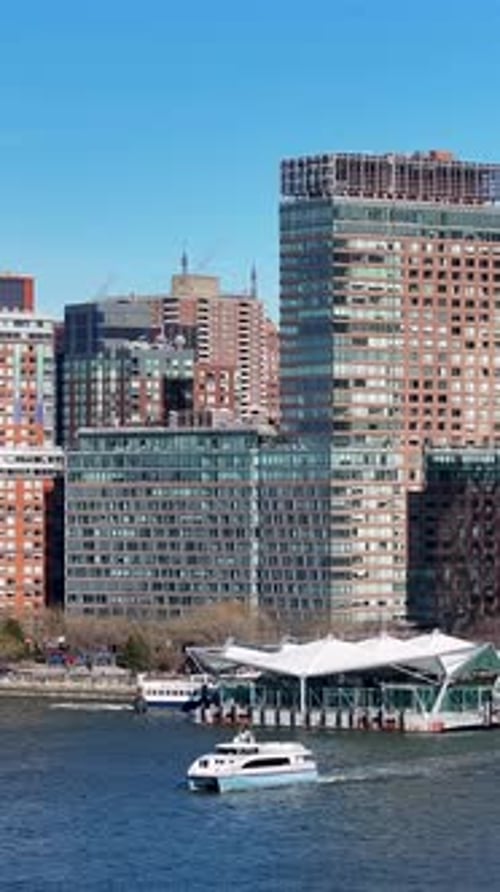 New York Skyline At Manhattan In New York United States.