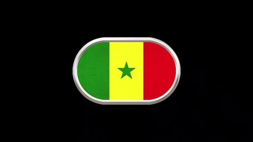 Senegal 3D Flag Rotating Loop