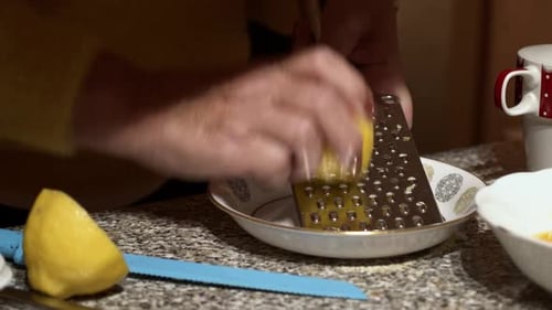 Squeezing a Lemon and Grating Zest