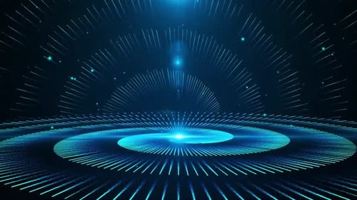 Abstract Blue Particle Spiral Background Animation