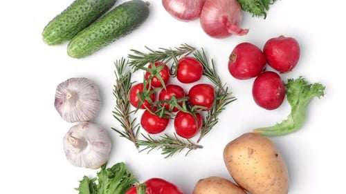 Vegetables Heap Agriculture Whole Edible Plant Organic Vitamin Antioxidant Rotation Isolated