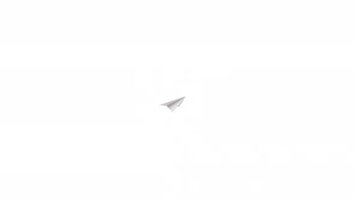 White Paper Airplane Soars Through Empty Space Symbolizing Ideas And Communication
