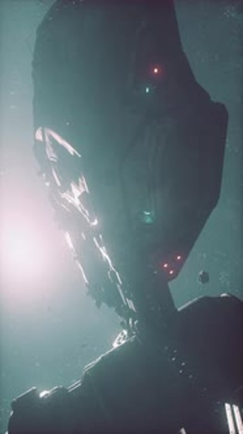 Futuristic Space Station Ascending Through Dark Cosmos