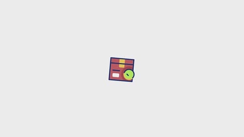 Flat Design Animated Package Delivery Confirmation Icon