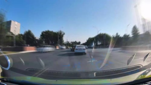 Driving Car On Road time lapse