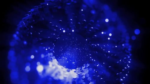 Blue Sparkling Lights Animation Background