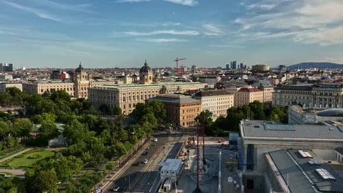 Vienna Imperial Museum Architecture Vienna Historic Maria Theresa Heritage Aerial View Theresien